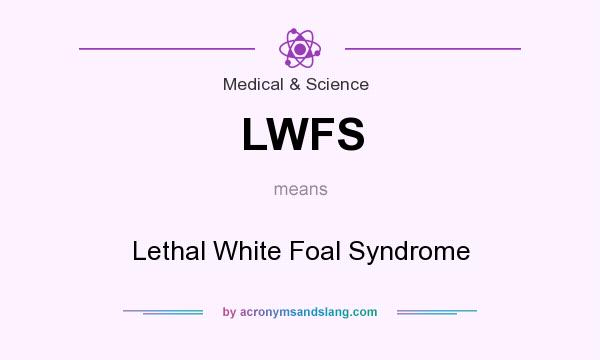 What does LWFS mean? It stands for Lethal White Foal Syndrome