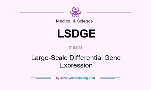 What does LSDGE mean? It stands for Large-Scale Differential Gene Expression