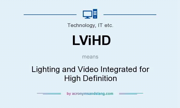 What does LViHD mean? It stands for Lighting and Video Integrated for High Definition