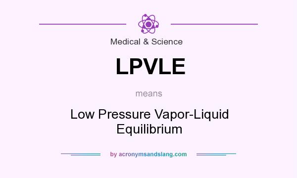 What does LPVLE mean? It stands for Low Pressure Vapor-Liquid Equilibrium