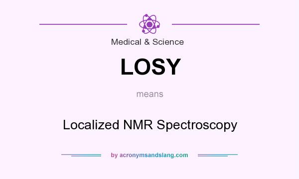 What does LOSY mean? It stands for Localized NMR Spectroscopy