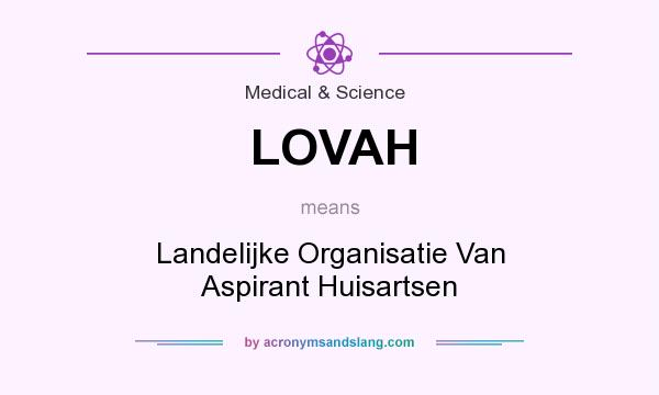 What does LOVAH mean? It stands for Landelijke Organisatie Van Aspirant Huisartsen