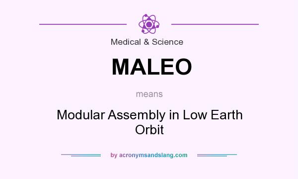 What does MALEO mean? It stands for Modular Assembly in Low Earth Orbit