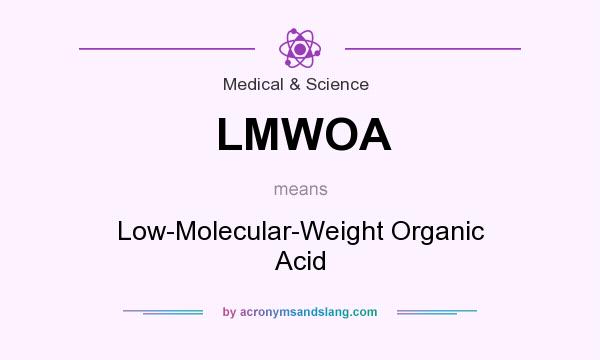 What does LMWOA mean? It stands for Low-Molecular-Weight Organic Acid