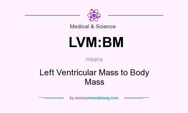 What does LVM:BM mean? It stands for Left Ventricular Mass to Body Mass