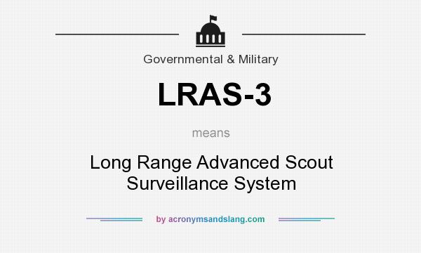What does LRAS-3 mean? It stands for Long Range Advanced Scout Surveillance System