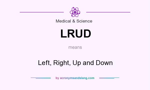 What does LRUD mean? It stands for Left, Right, Up and Down