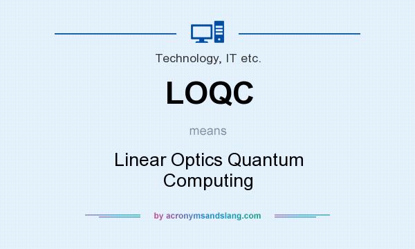 What does LOQC mean? It stands for Linear Optics Quantum Computing