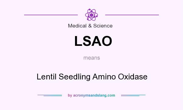 What does LSAO mean? It stands for Lentil Seedling Amino Oxidase