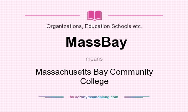 What does MassBay mean? It stands for Massachusetts Bay Community College