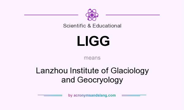 What does LIGG mean? It stands for Lanzhou Institute of Glaciology and Geocryology