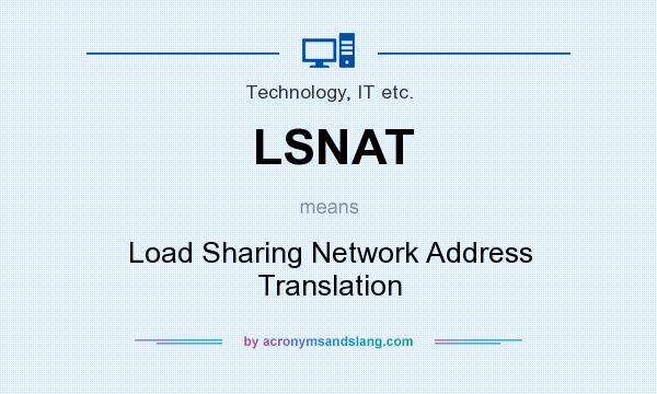 What does LSNAT mean? It stands for Load Sharing Network Address Translation