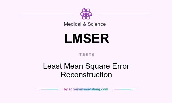 What does LMSER mean? It stands for Least Mean Square Error Reconstruction