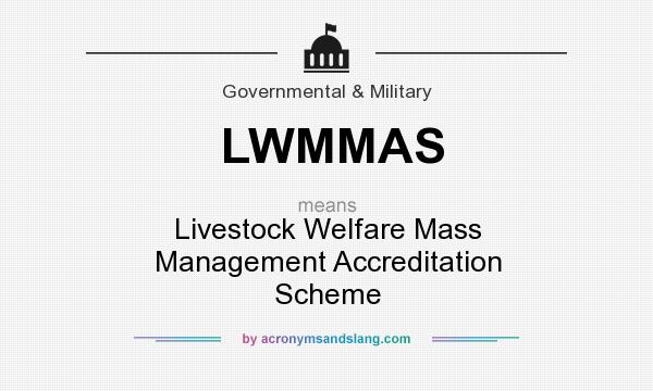 What does LWMMAS mean? It stands for Livestock Welfare Mass Management Accreditation Scheme