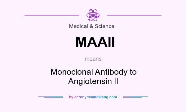 What does MAAII mean? It stands for Monoclonal Antibody to Angiotensin II