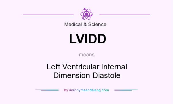 What does LVIDD mean? It stands for Left Ventricular Internal Dimension-Diastole
