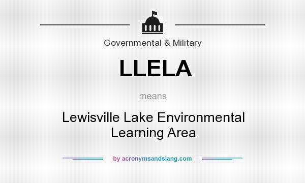 What does LLELA mean? It stands for Lewisville Lake Environmental Learning Area