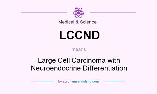 What does LCCND mean? It stands for Large Cell Carcinoma with Neuroendocrine Differentiation