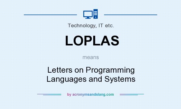 What does LOPLAS mean? It stands for Letters on Programming Languages and Systems