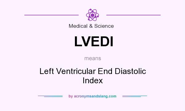 What does LVEDI mean? It stands for Left Ventricular End Diastolic Index