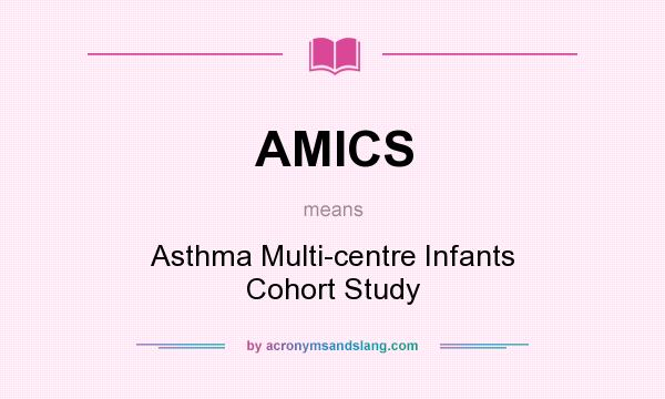 What does AMICS mean? It stands for Asthma Multi-centre Infants Cohort Study