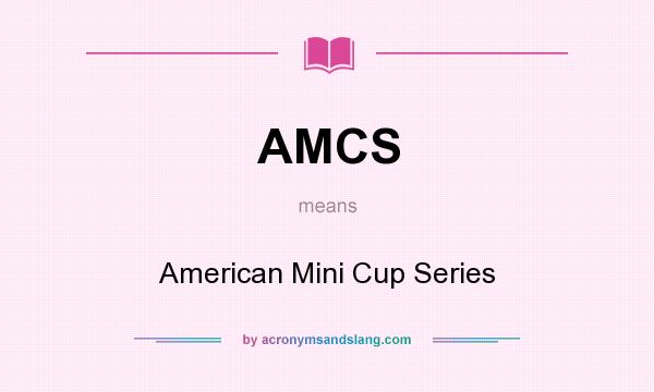 What does AMCS mean? It stands for American Mini Cup Series