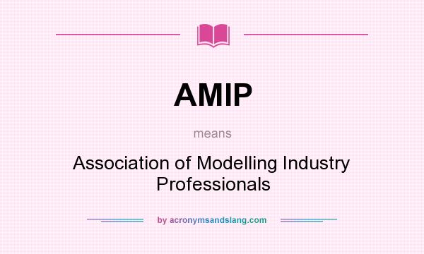 What does AMIP mean? It stands for Association of Modelling Industry Professionals
