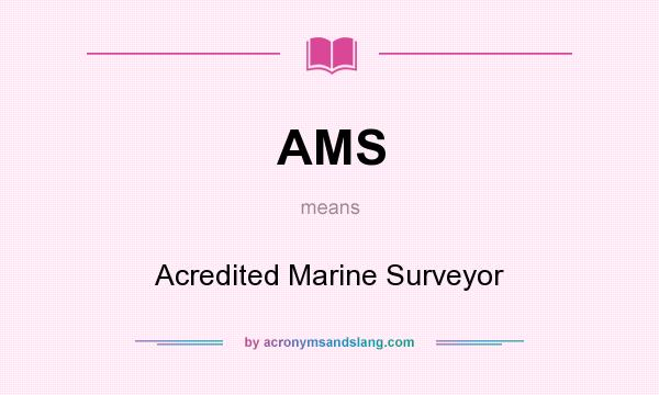 What does AMS mean? It stands for Acredited Marine Surveyor