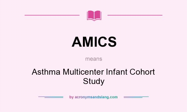 What does AMICS mean? It stands for Asthma Multicenter Infant Cohort Study
