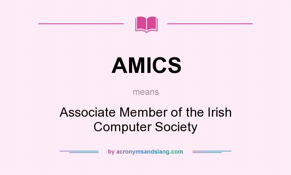 What does AMICS mean? It stands for Associate Member of the Irish Computer Society