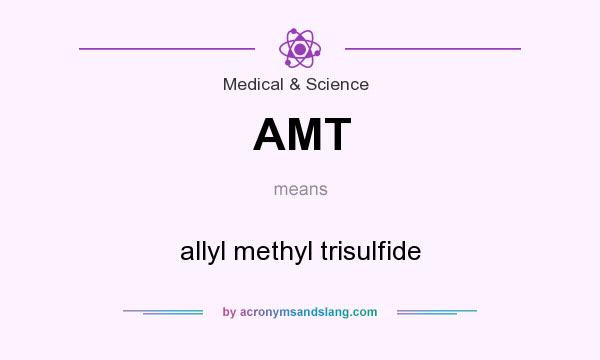 What does AMT mean? It stands for allyl methyl trisulfide