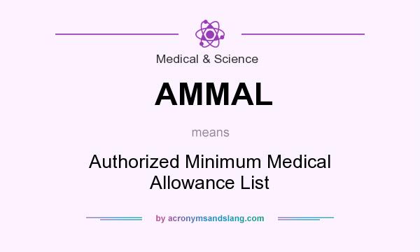What does AMMAL mean? It stands for Authorized Minimum Medical Allowance List