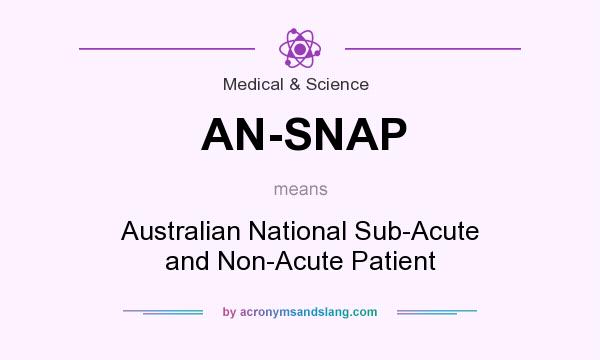 What does AN-SNAP mean? It stands for Australian National Sub-Acute and Non-Acute Patient