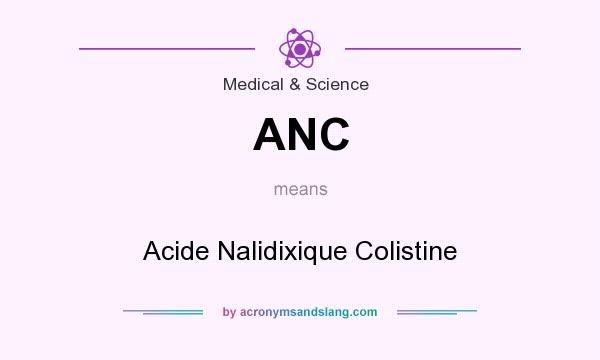 What does ANC mean? It stands for Acide Nalidixique Colistine