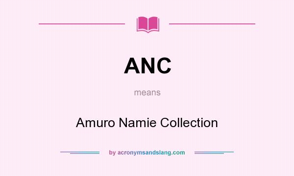 What does ANC mean? It stands for Amuro Namie Collection