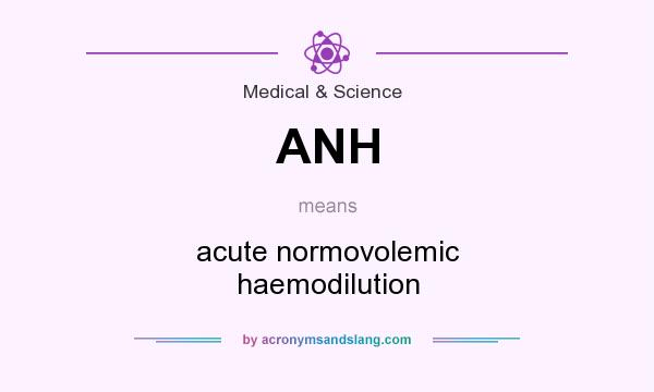 What does ANH mean? It stands for acute normovolemic haemodilution
