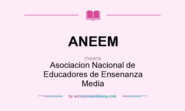 What does ANEEM mean? It stands for Asociacion Nacional de Educadores de Ensenanza Media
