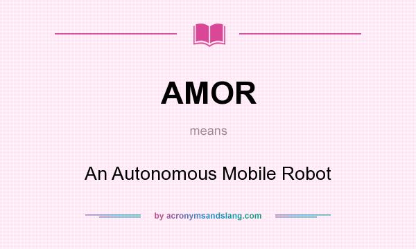 What does AMOR mean? It stands for An Autonomous Mobile Robot