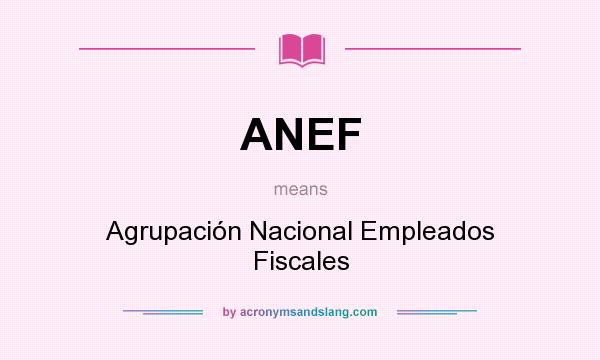 What does ANEF mean? It stands for Agrupación Nacional Empleados Fiscales