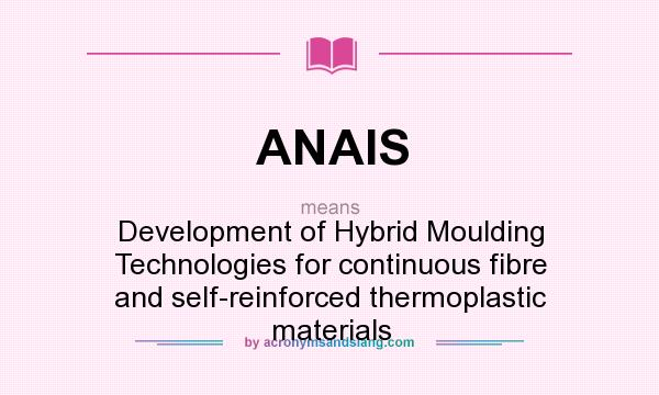 What does ANAIS mean? It stands for Development of Hybrid Moulding Technologies for continuous fibre and self-reinforced thermoplastic materials