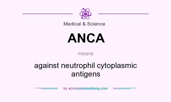 What does ANCA mean? It stands for against neutrophil cytoplasmic antigens