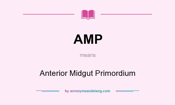 What does AMP mean? It stands for Anterior Midgut Primordium