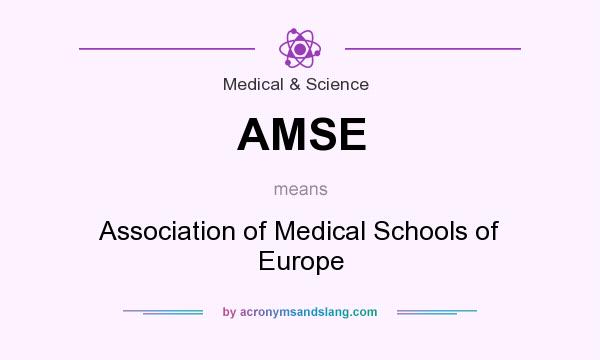 What does AMSE mean? It stands for Association of Medical Schools of Europe