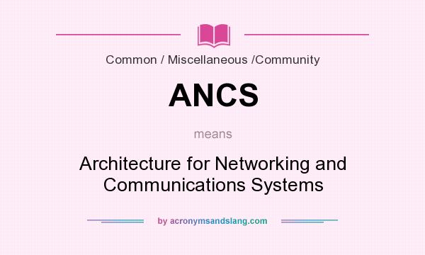 What does ANCS mean? It stands for Architecture for Networking and Communications Systems