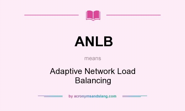 What does ANLB mean? It stands for Adaptive Network Load Balancing