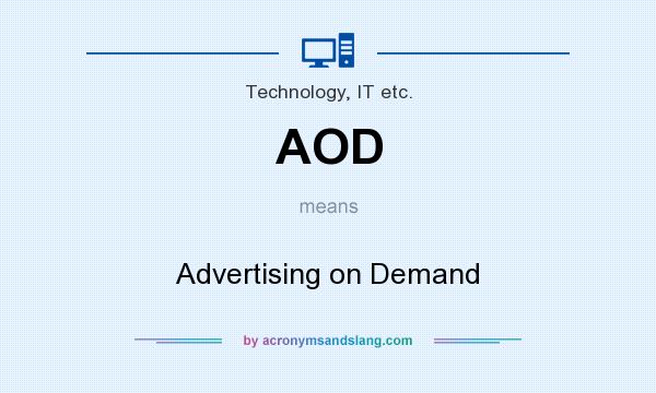 What does AOD mean? It stands for Advertising on Demand