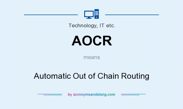 What does AOCR mean? It stands for Automatic Out of Chain Routing
