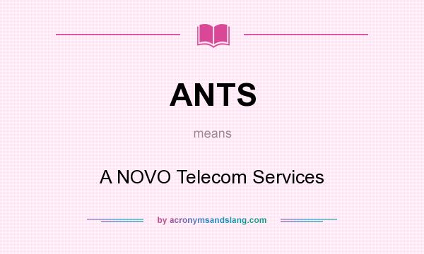 What does ANTS mean? It stands for A NOVO Telecom Services