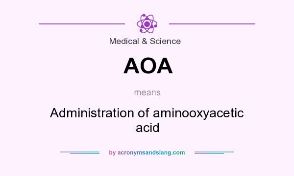 What does AOA mean? It stands for Administration of aminooxyacetic acid