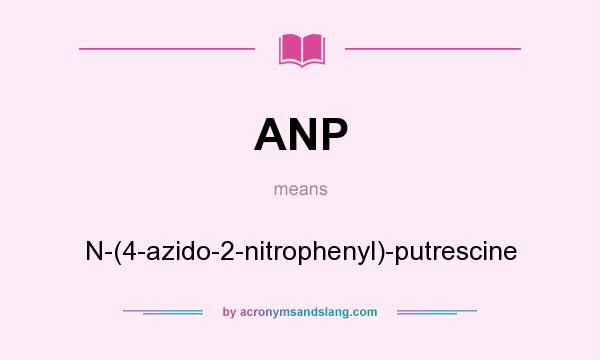 What does ANP mean? It stands for N-(4-azido-2-nitrophenyl)-putrescine